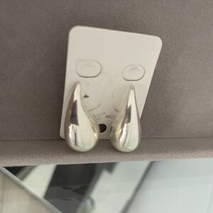 New Italy Silver 925 Teardrop Earrings Solid Silver